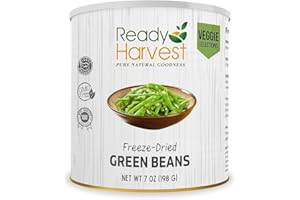Ready Harvest Freeze Dried Food - Green Beans | Emergency Food | Camping Vegetables | #10 Can | 25-Year Shelf Life | Cans Filled to the Top