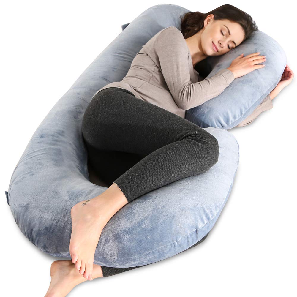 Chilling HomePregnancy Pillows, C Shaped Full Body Pillow for Pregnancy 59 Inch Maternity Pillow for Pregnant Women, Pregnancy Must Haves Pregnancy Pillows for Sleeping with Removable Cover