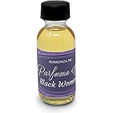 Black Women Fragrance Body Oil - Scented Fragrance - Women Scented Perfume - Strong Essence Long Lasting Perfume - Body Oil Beauty Boston Glass Bottle (1 oz)