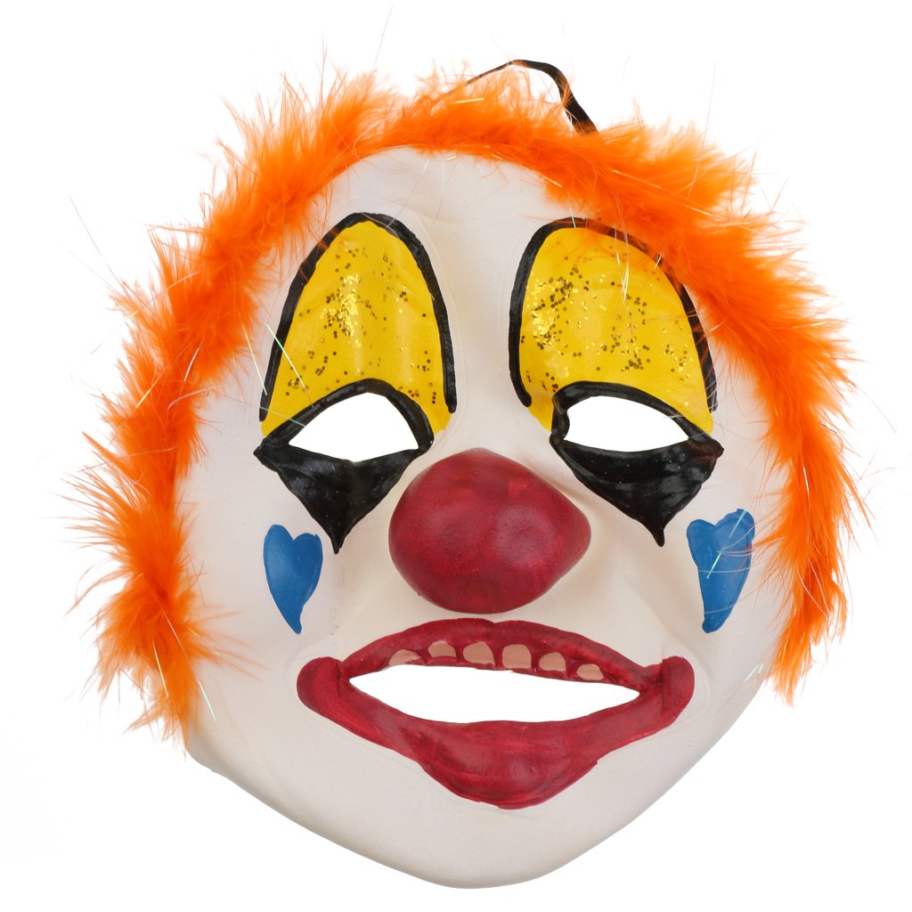 Creepy Clown Mask Silly Joker Jester Latex Mask Kids Adult Halloween