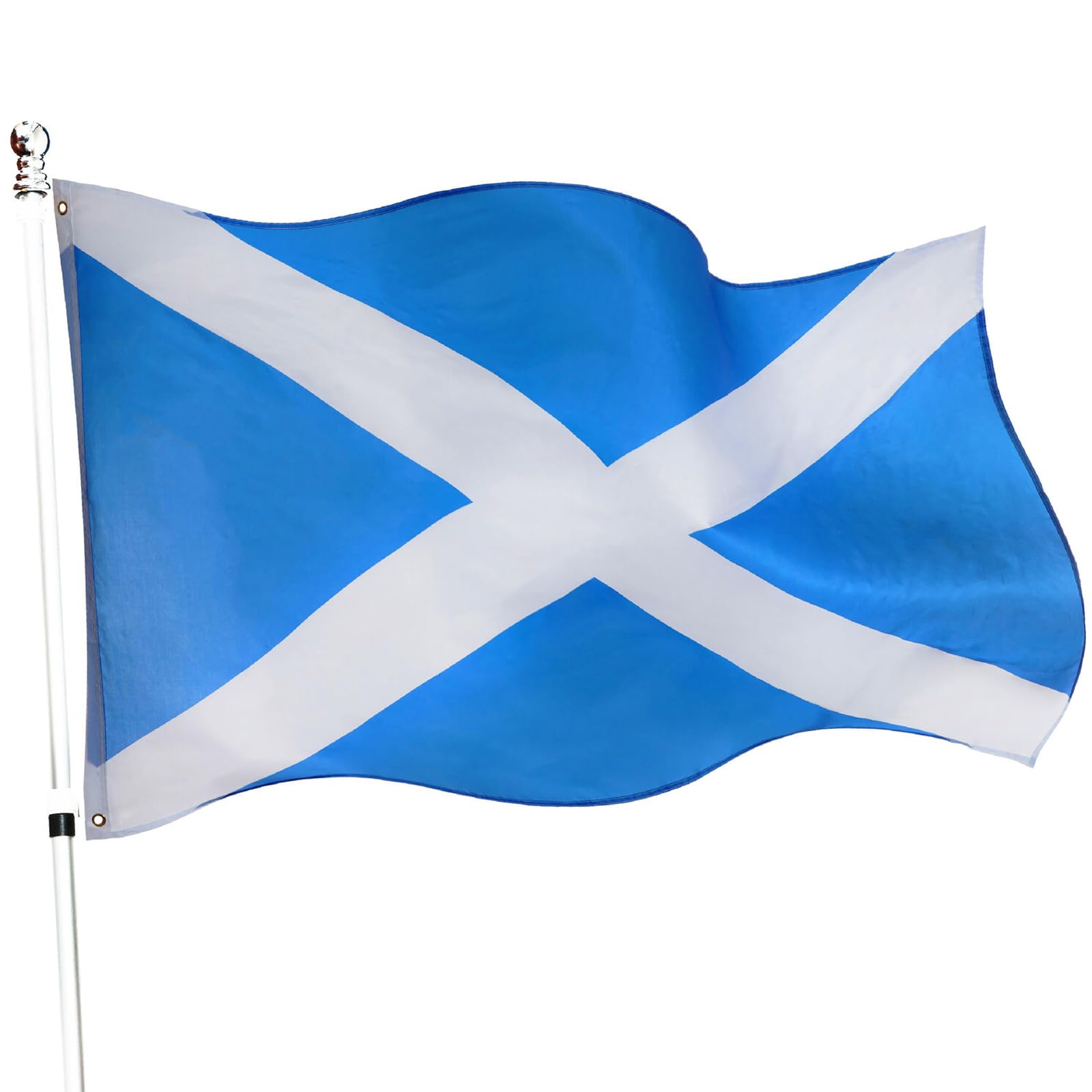 Scotland Flag St Andrew's Day Decoration - Pack of 1 - Scottish Large Flag with Grommets Approx 5 Ft x 3 Ft - Football, Rugby - Sporting Events, Street Parties, Festivals and Celebrations