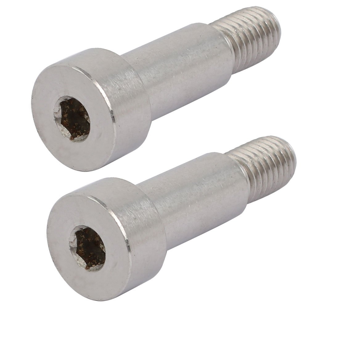 Sourcingmap 304 Stainless Steel Hex Socket Shoulder Bolt 12mm Shoulder Dia 25mm Shoulder Length M10 Thread 2Pcs