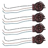 Qasim 3156 3157 Pre-Wired Harness Sockets T25 Bulb Sockets Female Adapter Turn Signal Tail Stop Rear Brake Light Base Harness Plugs Connectors(Pack of 4)