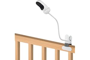 AOZTSUN Baby Monitor Mount, Compatible with Owlet Cam/Duo & Other Cameras, 15.7in Flexible Clip, Wall Mount, Metal, Adjustable