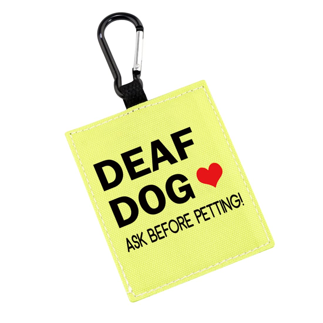 Deaf Dog Ask Before Petting Alert Hang Tags for Dog Nervous Dog Hanging Alert Patches Hanging Tags (Deaf D-og Ask Before Petting -D)