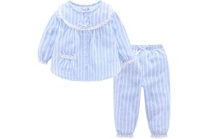 Mud Kingdom Boutique Girls Boys Pajamas Set Collared Long Sleeve Sleepwear