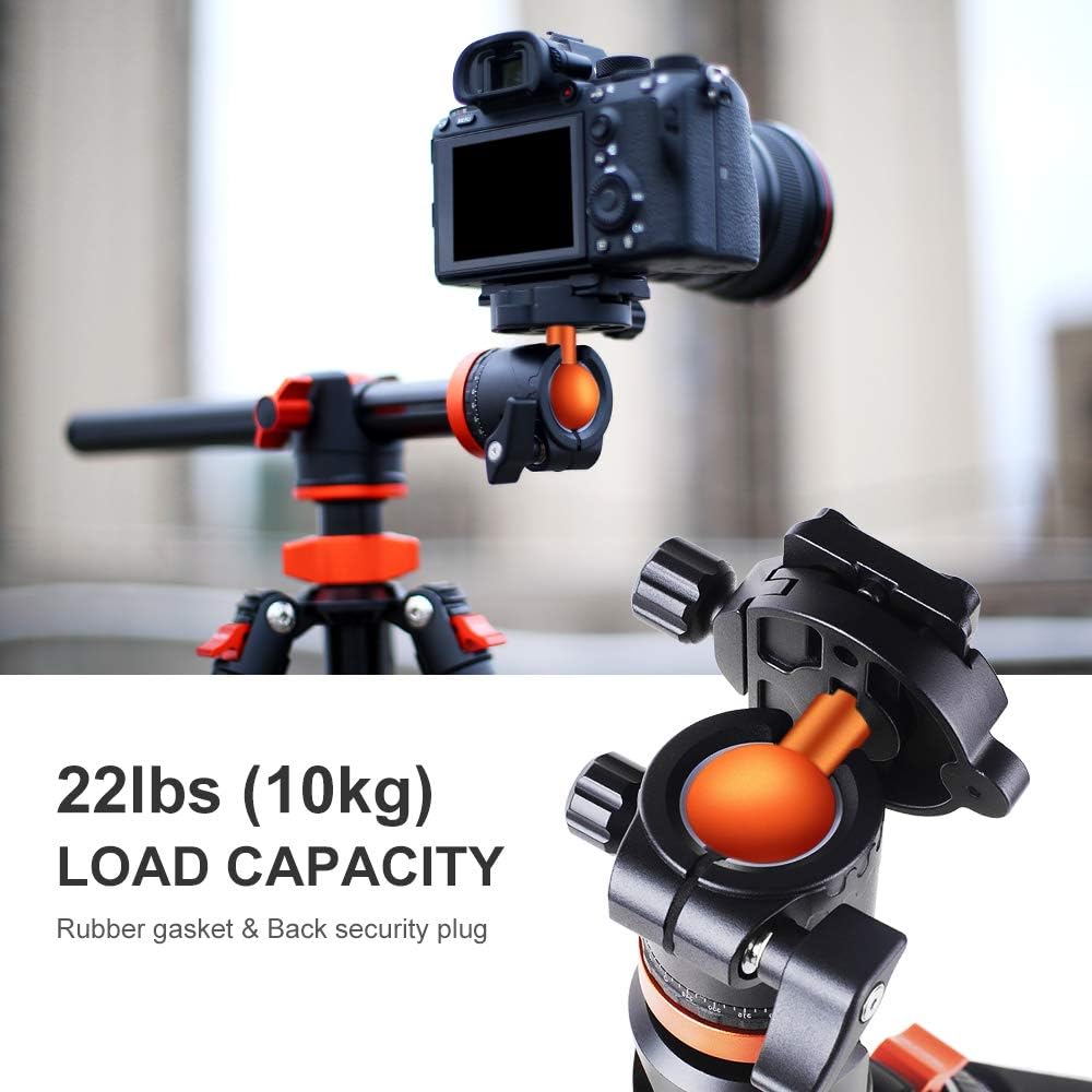 K&F Concept SA254T1 Camera Tripod 93 Inch 4 Section Aluminium Professional Detachable Monopod Tripod with 360 Degree Ball Head Quick Release Plate for DSLR SLR Camera : Camera & Photo