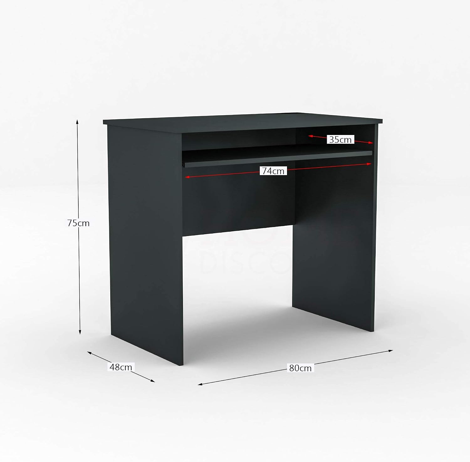 Vida Designs Huby Small Computer Desk, Home Office Compact PC/Laptop Table, Gaming Study Portable - Image 3