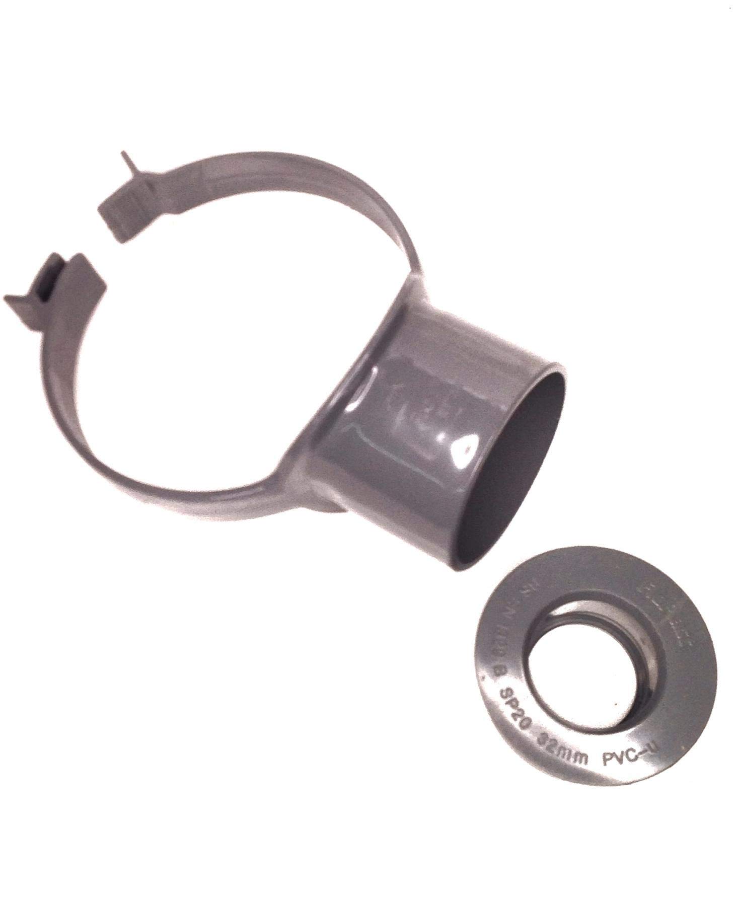 Floplast Soil Pipe Grey Strap Boss with 43mm Solvent Boss Adapter