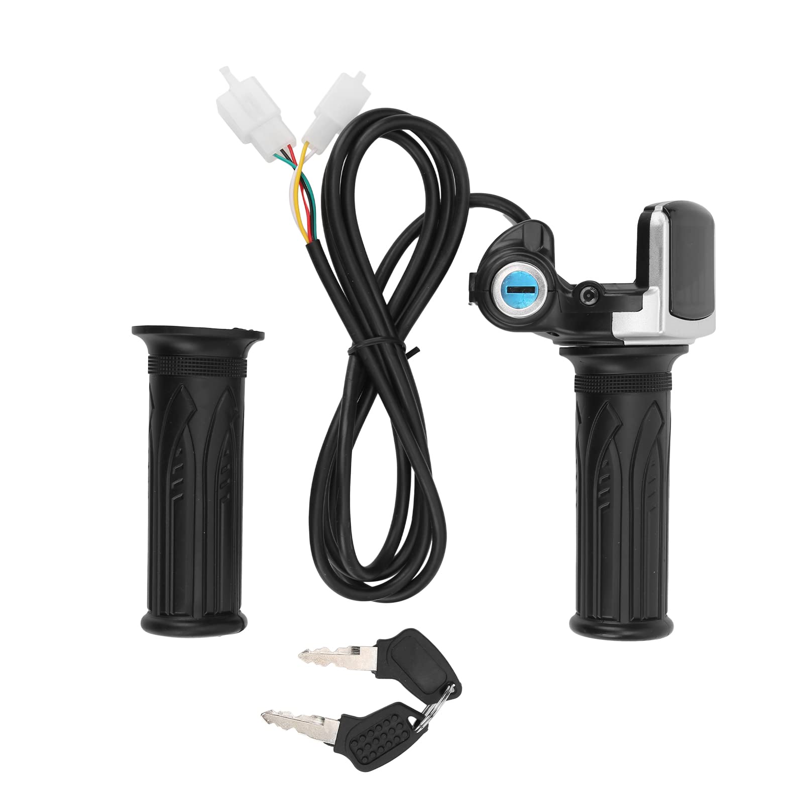 Photo 1 of Espusta 48V Half Twist Throttle, Electric Bike Throttle with LED Display Grip Lock Key Set for Ebike Motorcycle Scooter