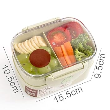KIU Lunch Box microondas portátil Doble contenedor de Comida Fruta ...