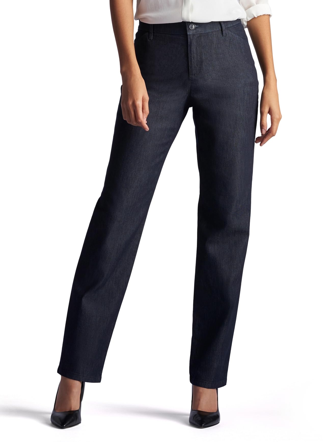 LEE Women's Relaxed Fit All Day Straight Leg Pant, Flax, 16