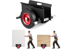 VEVOR Panel Dolly, 1000 lbs Load Capacity, Drywall Mover with 10 Inch Rubber Wheels Fits Different Terrain, Adjustable Clamp 