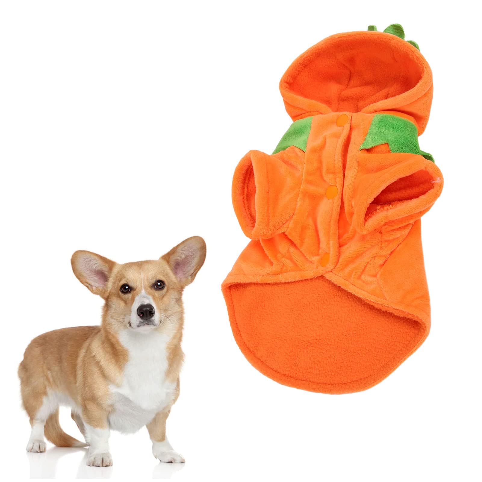 Halloween Pumpkin Dog Clothes Funny Hoodies Pet Festival Costume Clothes Pumpkin Halloween Costume XL