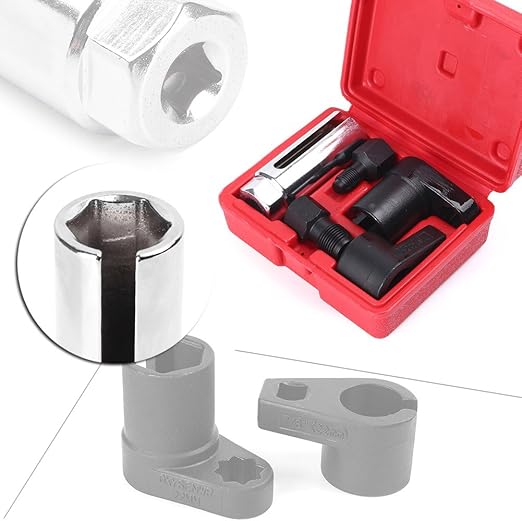 Luckmart 5 Pcs O2 Oxygen Sensor Socket Set Wrench Tool Automotive with Thread