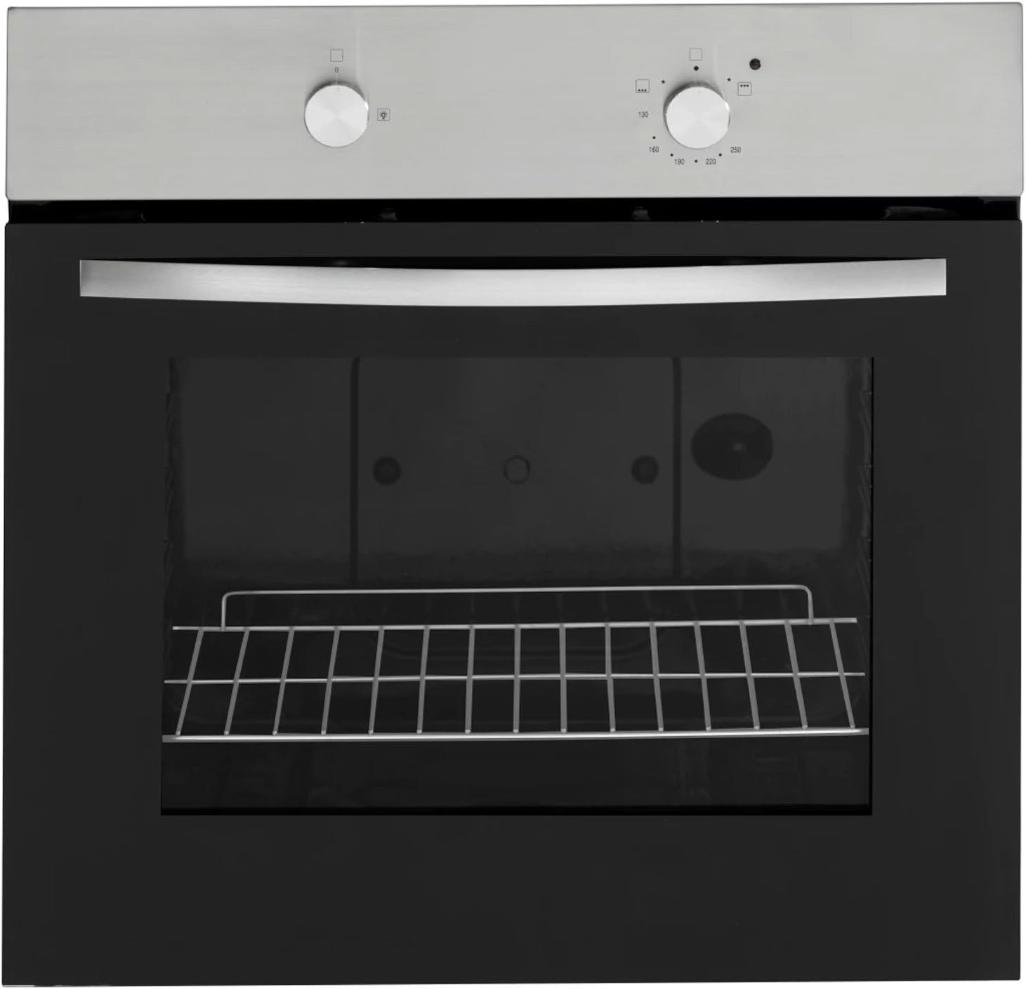 MyAppliances ART28804 60cm Builtin Single Gas Oven Black Glass