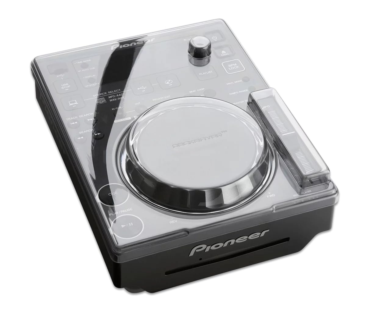 Decksaver Cover for Pioneer DJ CDJ-350 - Super-Durable Polycarbonate Protective lid with Smoked/Clear Transparency, Made in The UK - The DJs' Choice for Unbeatable Protection