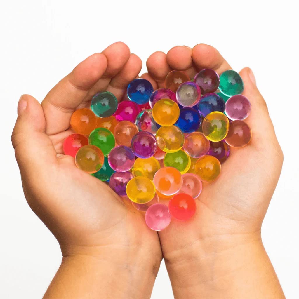 Jelly Marbles Water Storage Beads -13600 Balls - Spheres Absorb 300 X Their Weight in Water! Pick from 12 Colors (Clear)