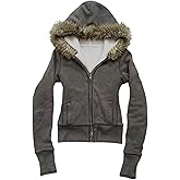 RONICY Fur Hoodie Y2k Hoodie Cheetah Print Streetwear Jacket Emo Long Sleeve 2000s Clothing for Women Grunge Jacket