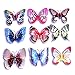 Foxnovo 10pcs Lifelike 3D Artificial Butterfly Refrigerator Fridge Magnets Decorations (Random Color) (as show, 2pcs)