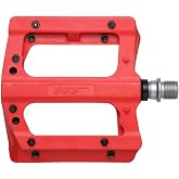 HT Components PA12A Pedals - Platform Aluminum 9/16 Red | Pins Red