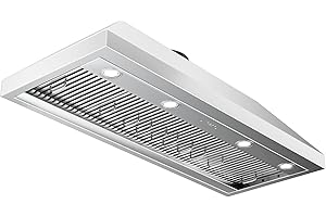 CT Copper Tailor Built-in Range Hood Insert Vent 48 Inch, 1150 CFM with 4-Speed Fan, LED Light, Dishwasher-safe Baffle Filter,Stainless Steel