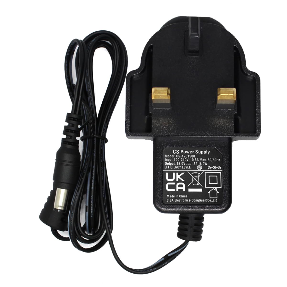 AC 100-240V to DC 12V 1.5A Power Adapter Supply, Plug UK 5.5mm x 2.1mm, for CCTV Cameras DVR NVR LED Light Strip