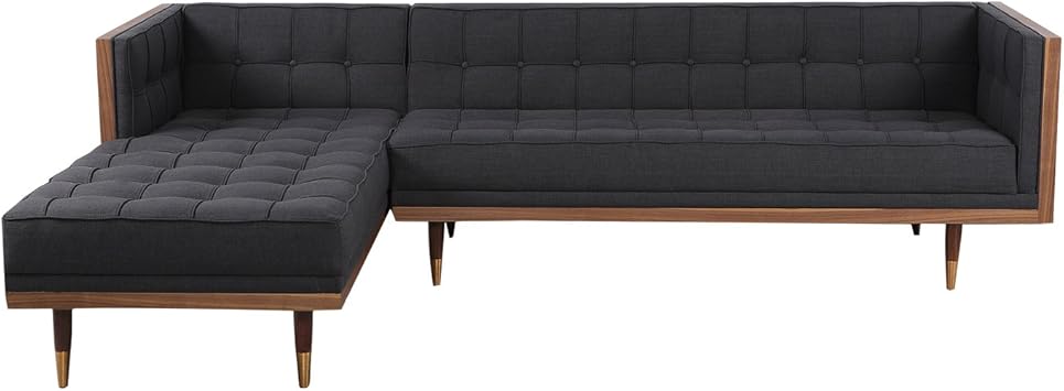 Amazon Com Kardiel Woodrow Midcentury Modern Box Sofa Sectional