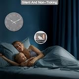 eYotto 12" Garden Clock Waterproof Silent Battery Operated Gray Decor view 5