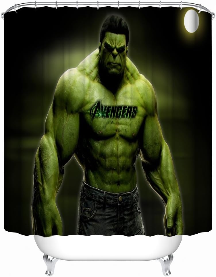 The hulk Waterproof Fabric Shower Curtain,72 x 72Inch