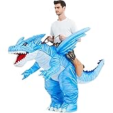 GOOSH Inflatable Dinosaur Costume for Adult Halloween Costume Women Man Funny Blow up Costume for Halloween Party Cosplay