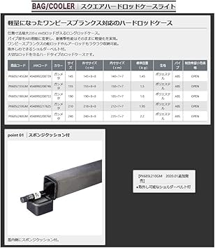 Amazon プロックス Prox スクエアハードロッドケースライト 210 ガンメタ プロックス Prox ロッドケース