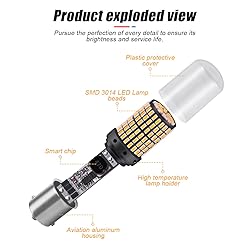 2Pack 1157 LED Brake Light Bulb, 12V-24V BAY15D