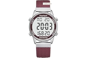 Hearkent Pedometer Watch for Women Walking, Waterproof Sport Watch, Wrist Watch with Calories Counter,Step Fitness Tracker fo