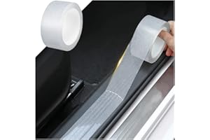 BLAU GRUN Anti Slip Car Door Entry Guard, DIY Adhesive Door Sill Protector, Nano Tape Films PEVA Cover, Rear Trunk Edge Guard Protection, Car Accessories (Transparent, 2.7"x196")