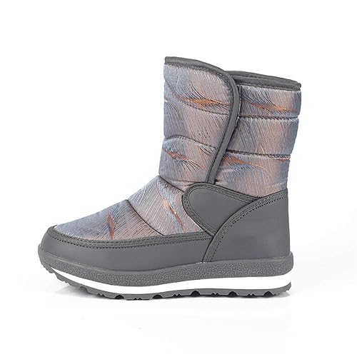  Winter Waterproof Boys Girls Snow Boots Mid