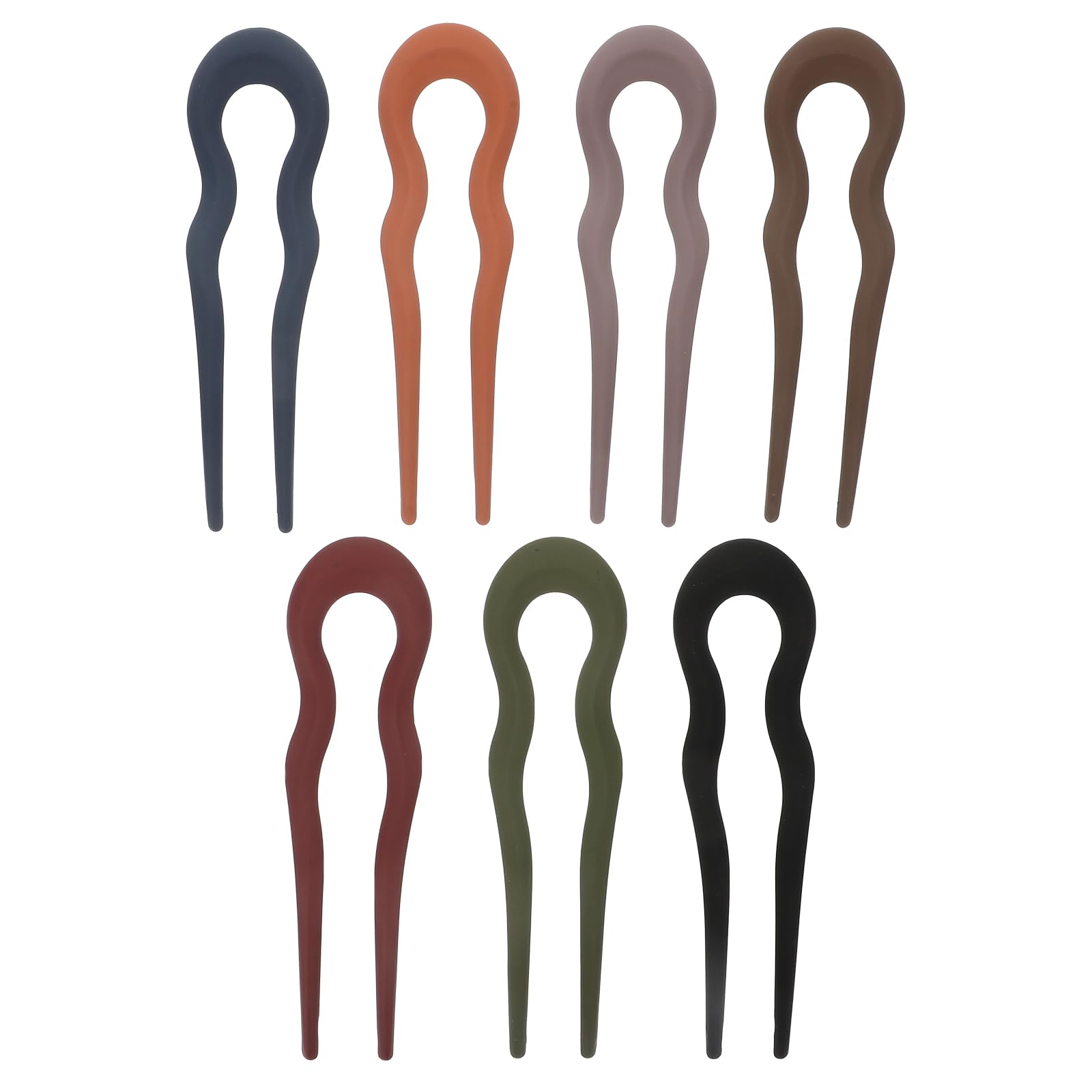 minkissy 7pcs French Hair Pin U Shaped Hair Pin Frosted Hair Fork Pin Hair Chopstick U French Pin U Hairpin 2 Prong Hair Stick for Women Girls