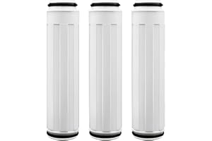 Multi-Stage Shower Filter Replacement - Compatible with FEELSO High-Pressure 3-Spray Showerhead, 15-Stage Filtration (3-Pack)