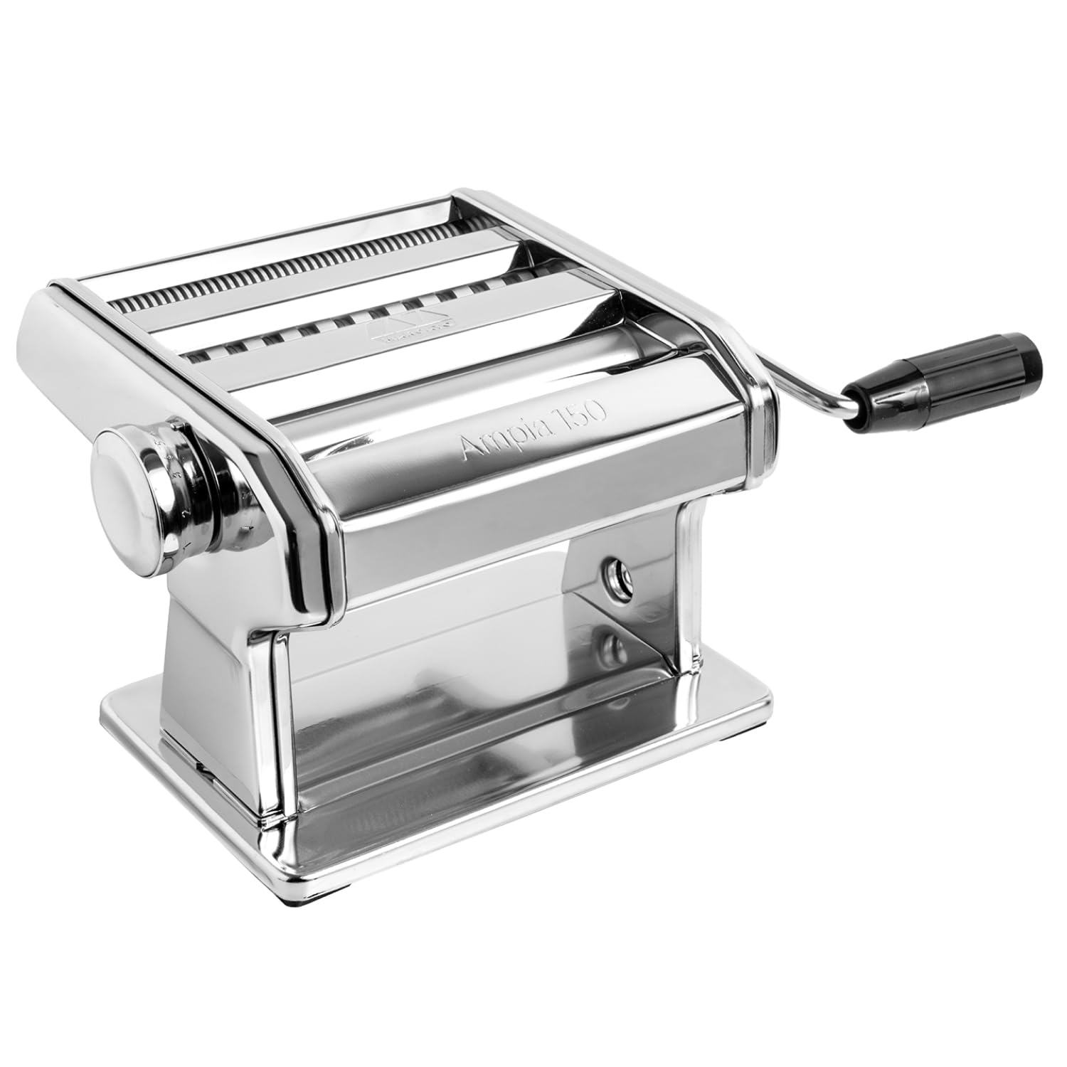 Marcato Pasta Machine, Pasta Maker, Pasta Roller for Handmade Fresh Pasta, Made in Italy, Chromed Steel, Adjustable Thickness Settings, for Lasagna, Fettuccine, Tagliolini. Model: Ampia 150