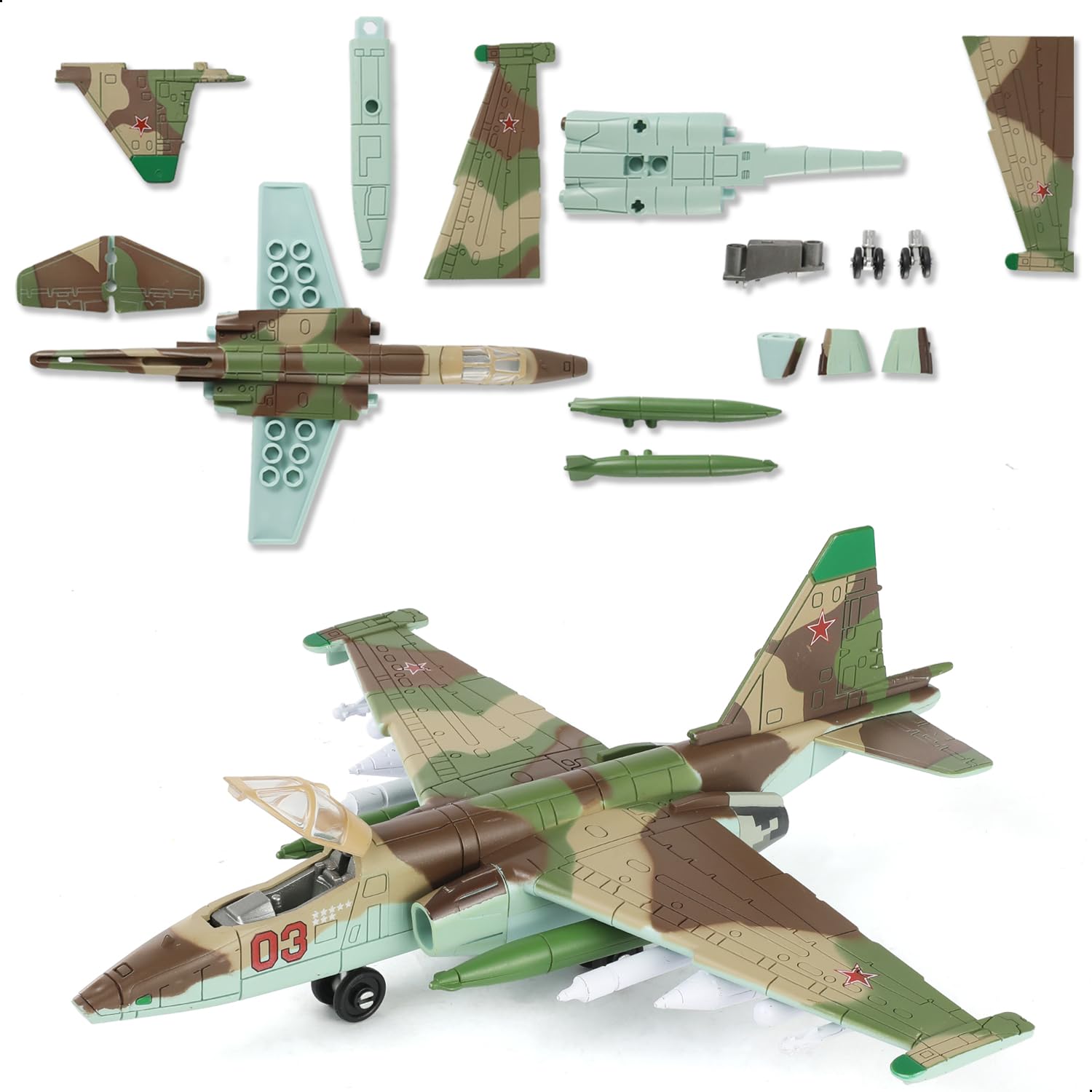 SEBUNAS 1:72 Scale SU-25 Frogfoot Highly Detailed Plastic Assembly Model Kit Accurate Reproduction with Paint Scheme Collector's Choice Gift for Adults