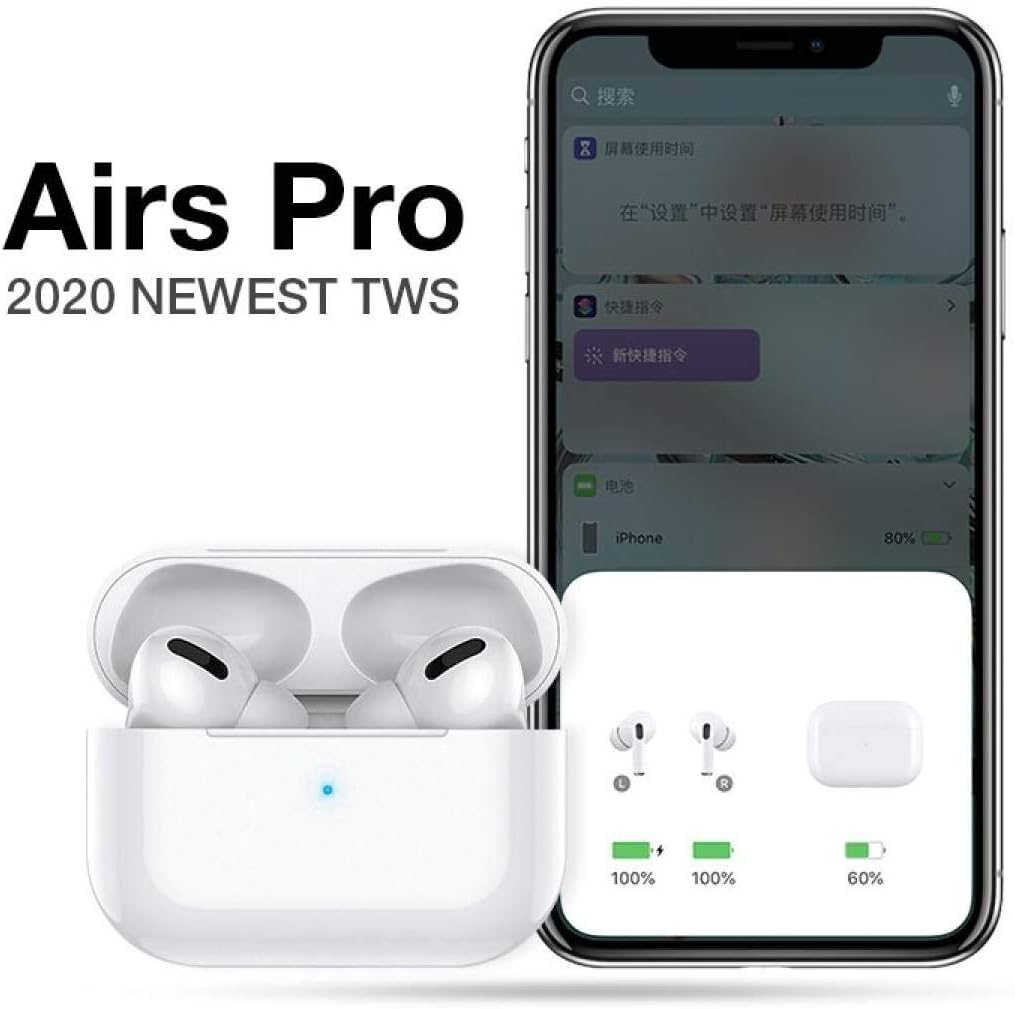 Bluetooth 5.0 headset wireless headset wireless built-in microphone and charging box, 3D HD stereo noise reduction, for Apple Airpod Pro Android/iPhone/Samsung