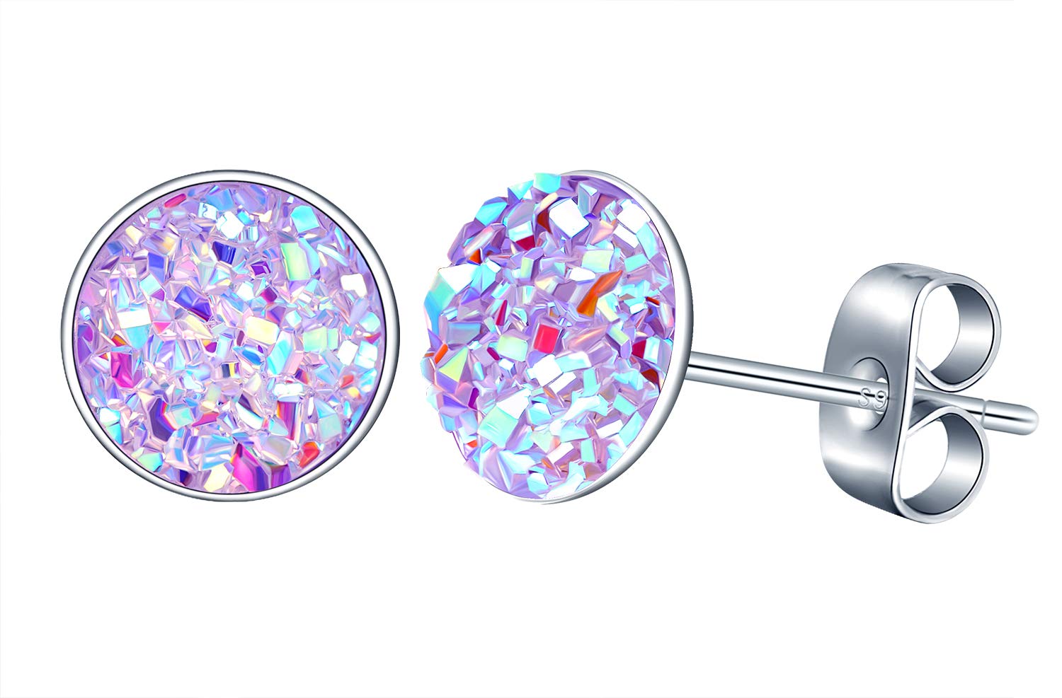 MicLee ★Night Sky★ Aurora Unique Stud Earrings for Women Christmas Earrings Gift with Box and Gift Card