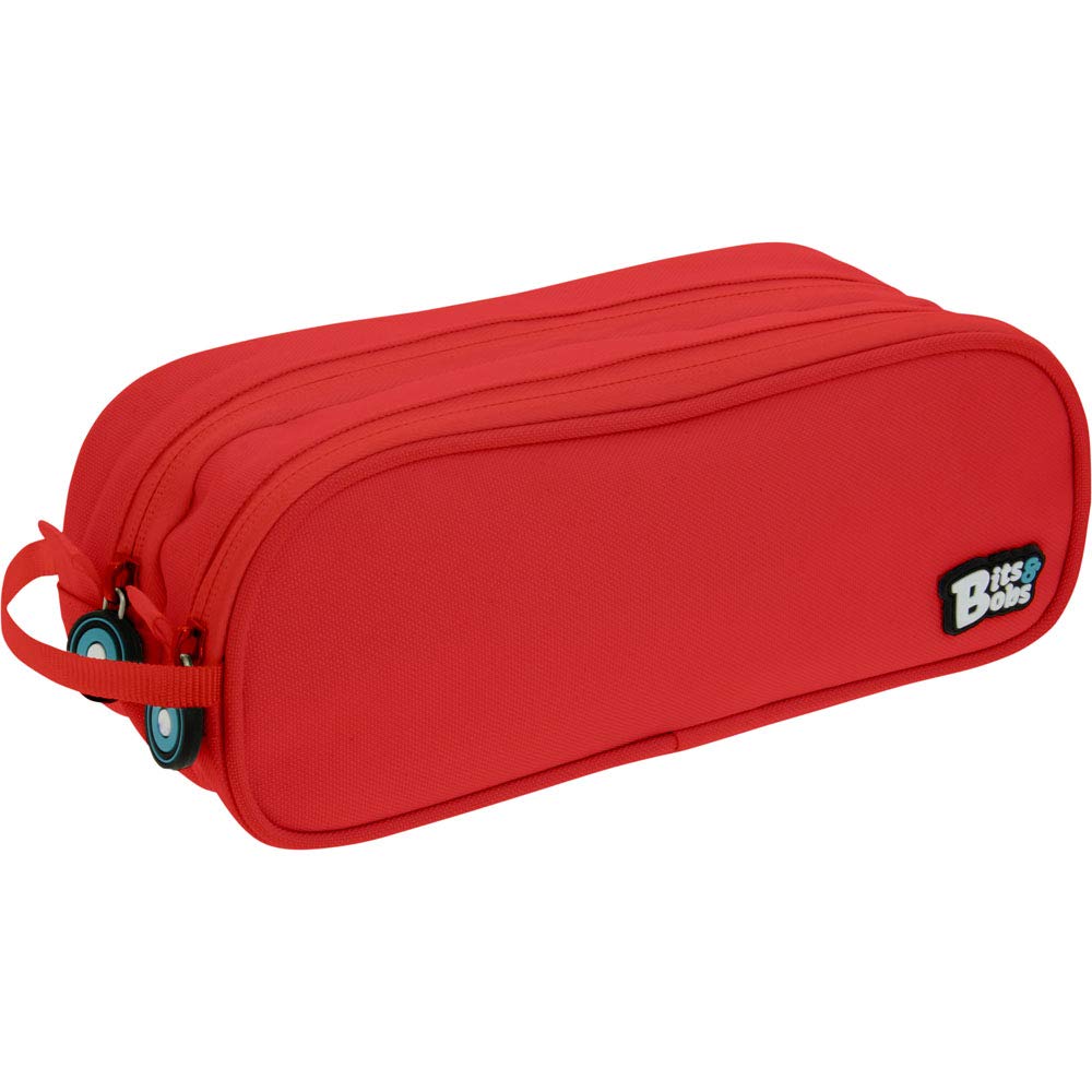 Grafoplás 37543951 Double School Case, Red, 24.5x9.5 cm, Bits & Bobs
