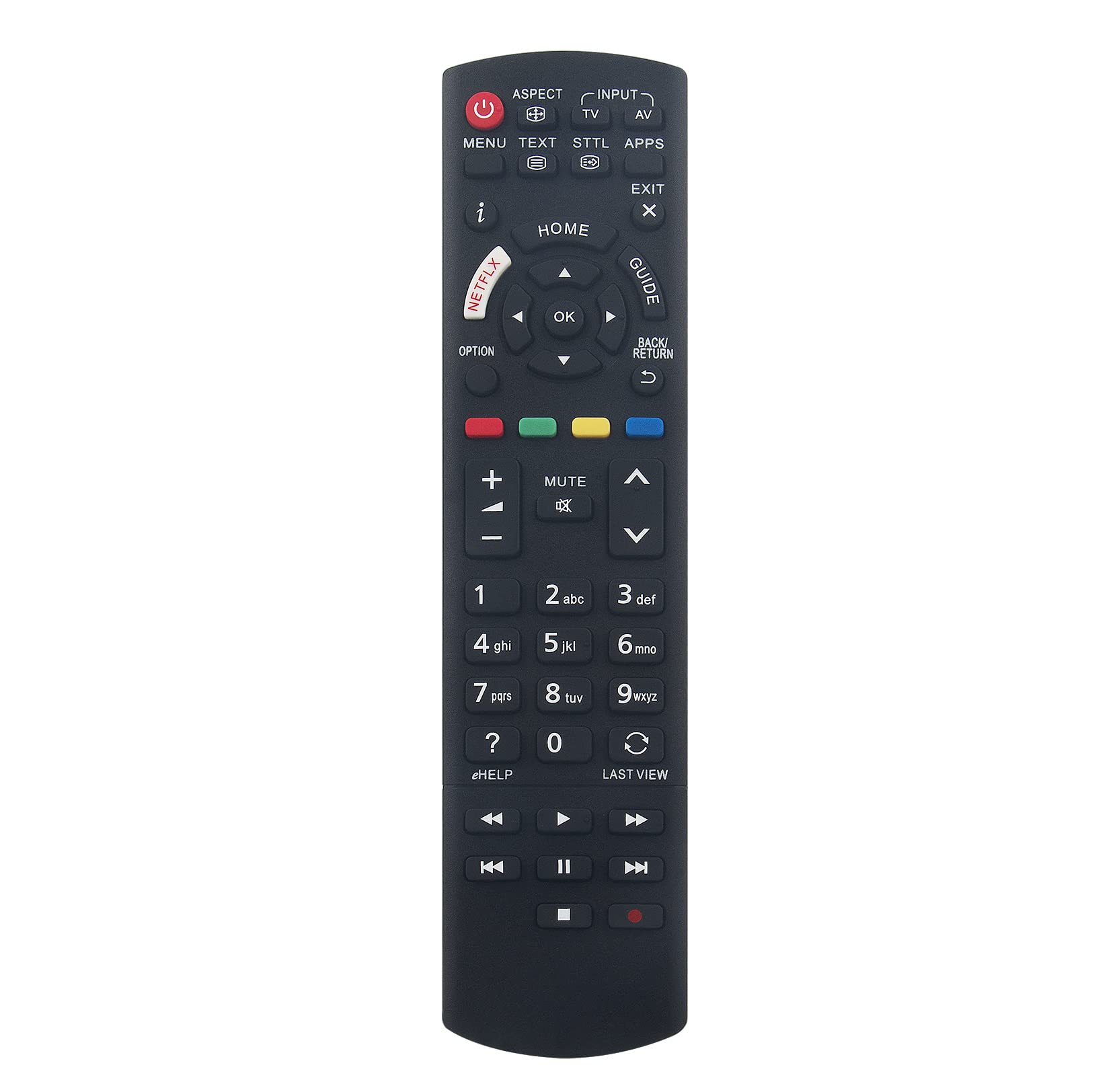 AULCMEET N2QAYB001109 sub N2QAYB001108 Replacement Remote Control Compatible with Panasonic 4K OLED Smart TV TX-32ES403 TX-32ES500 TX-32ES510 TX-32ES513 TX-32ES600 TX-32ESF607 TX-32ESN608 TX-32EST606