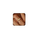 ZNBOH Gold Initial Rings for Women Non Tarnish 14K