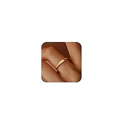 ZNBOH Gold Initial Rings for Women Non Tarnish 14K