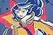 Wonder Woman in Star Girls' Licensed Short Sleeve Crew Neck Graphic T-Shirt (Large) Large Htr Blue