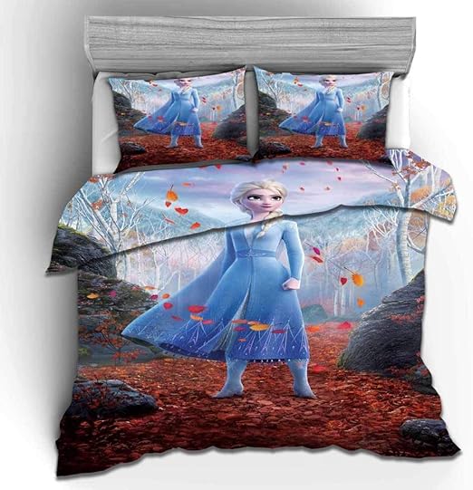 YTHXMXSZ Frozen Duvet Cover with 2 Pillowcases Duvet Cover 3D Bedding