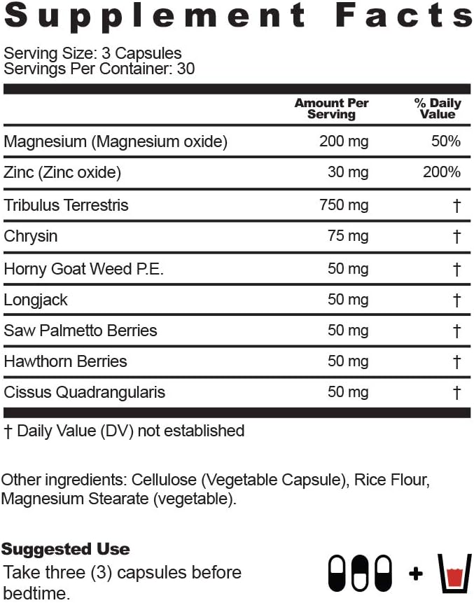Nobi Nutrition Premium Testosterone Booster for Men - Male Enhancing Pills - Enlargement Supplement - Increase Size, Strength and Stamina - Energy, Fat Burner, Endurance Test Boost - 90 Capsules: Health & Personal Care