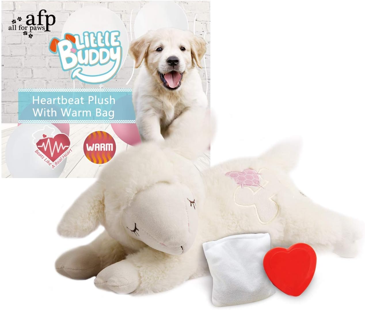 puppy teddy with heartbeat